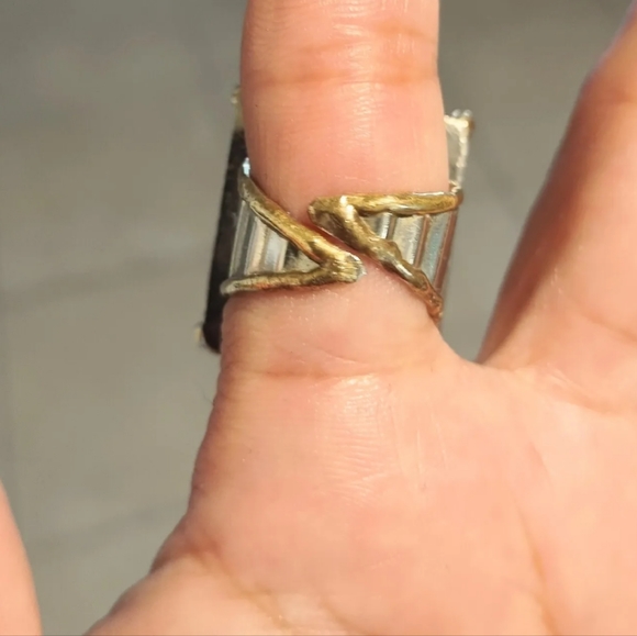 Bulky Unisex Ring Tiger Eye stone Adjustable Size US 7 - Picture 9 of 13